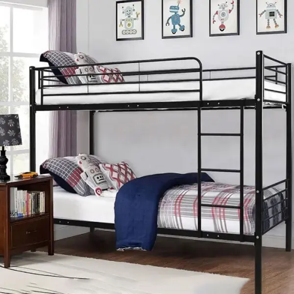 Giường Sắt 2 Tầng Sơn Màu Đen