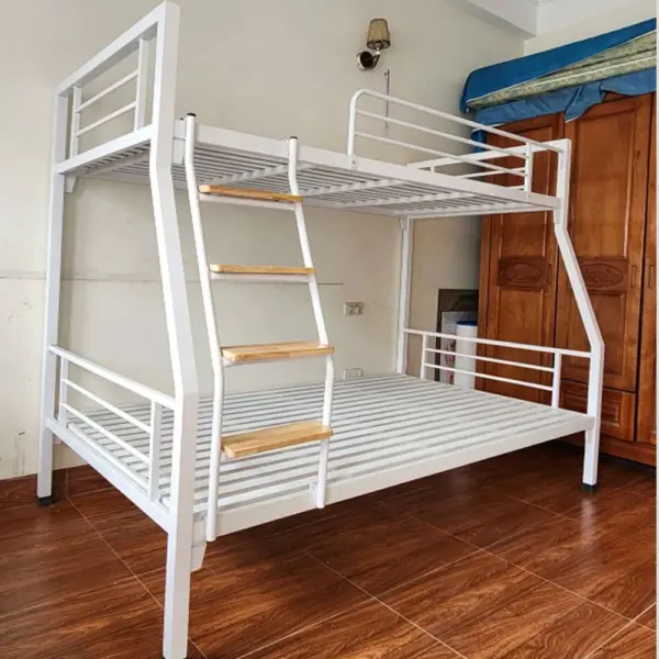Giường Sắt Hai Tầng Hộp 48 Màu Trắng