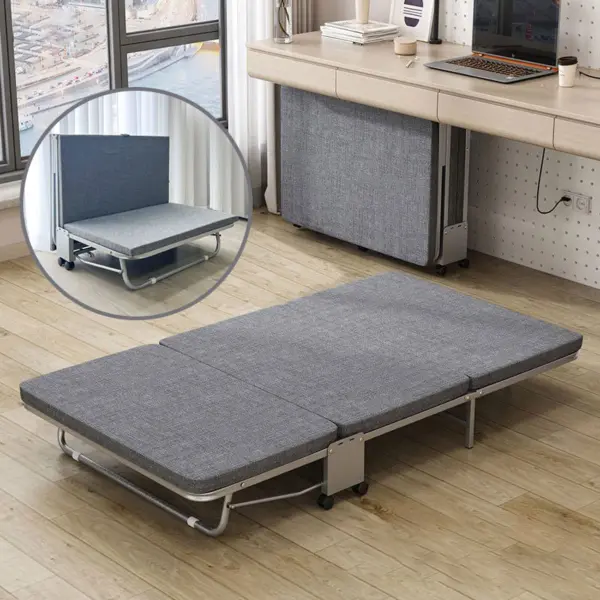 Giường 3 khúc văn phòng thông minh xếp gọn có thể gấp thành ghế rất tiện lợi cho dân văn phòng ngủ trưa