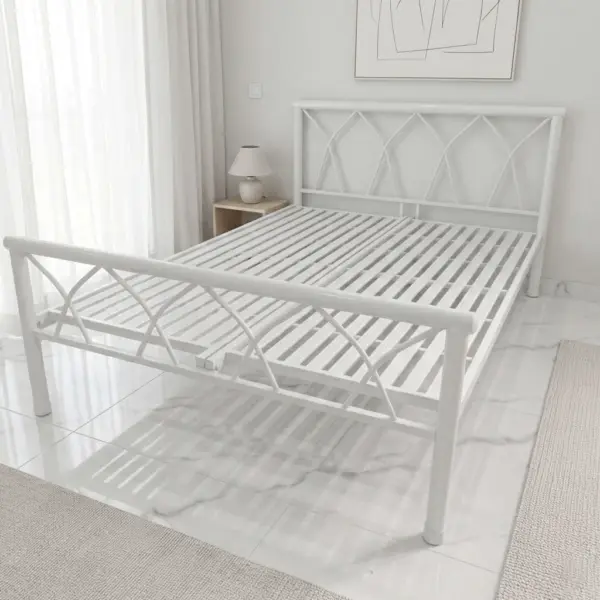 Giường Sắt Kiểu Cách Điệu DAKITA Màu Đen Và Trắng
